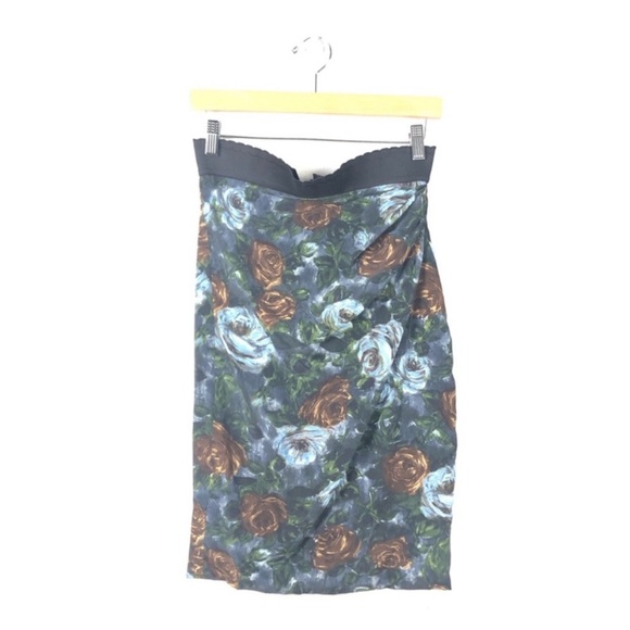 Dolce & Gabbana Skirt Rose Floral Print Pencil Silk - Picture 1 of 11